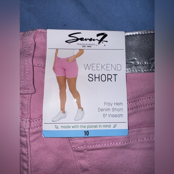 Seven7 Pink Jean Shorts Casual Summer Style - Picture 3 of 3